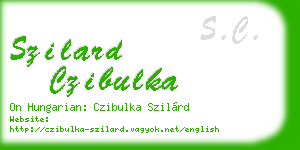 szilard czibulka business card